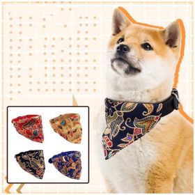 New Adjustable Pet Dog Triangular Bandage Puppy Cat Scarf Bandana Collar Bibs Cat Neck Decor Dress Up Birthday Party Washable (Color: Blue)