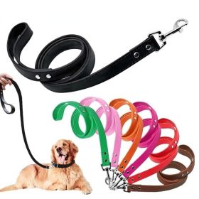 PU Leather Cat Dog Leash Soft Walking Dog Collar Leash Running Training Dog Harness Lead Leash Puppy Pet Small Dog Leash Belt (Color: Gold)