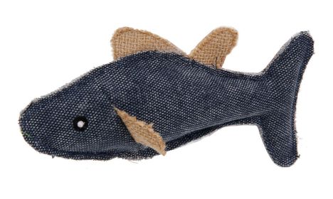 Pet Life Durable Fish Plush Kitty Catnip Cat Toy (size: small)